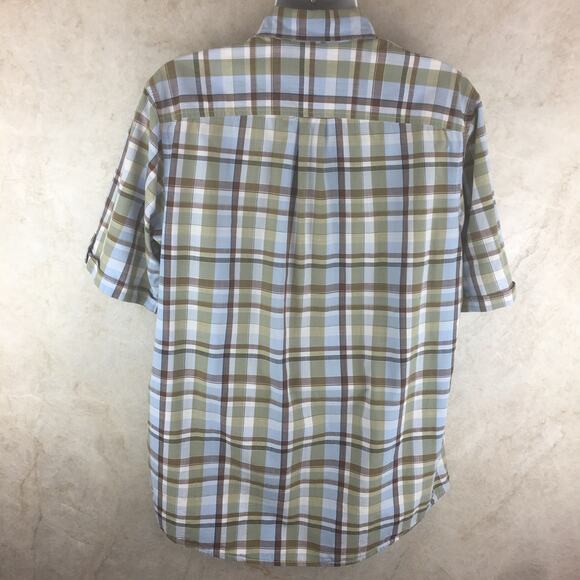 Claiborne Plaid Short-Sleeve Button-Up Shirt Men's Size LT (Large Tall) - Picture 2 of 16